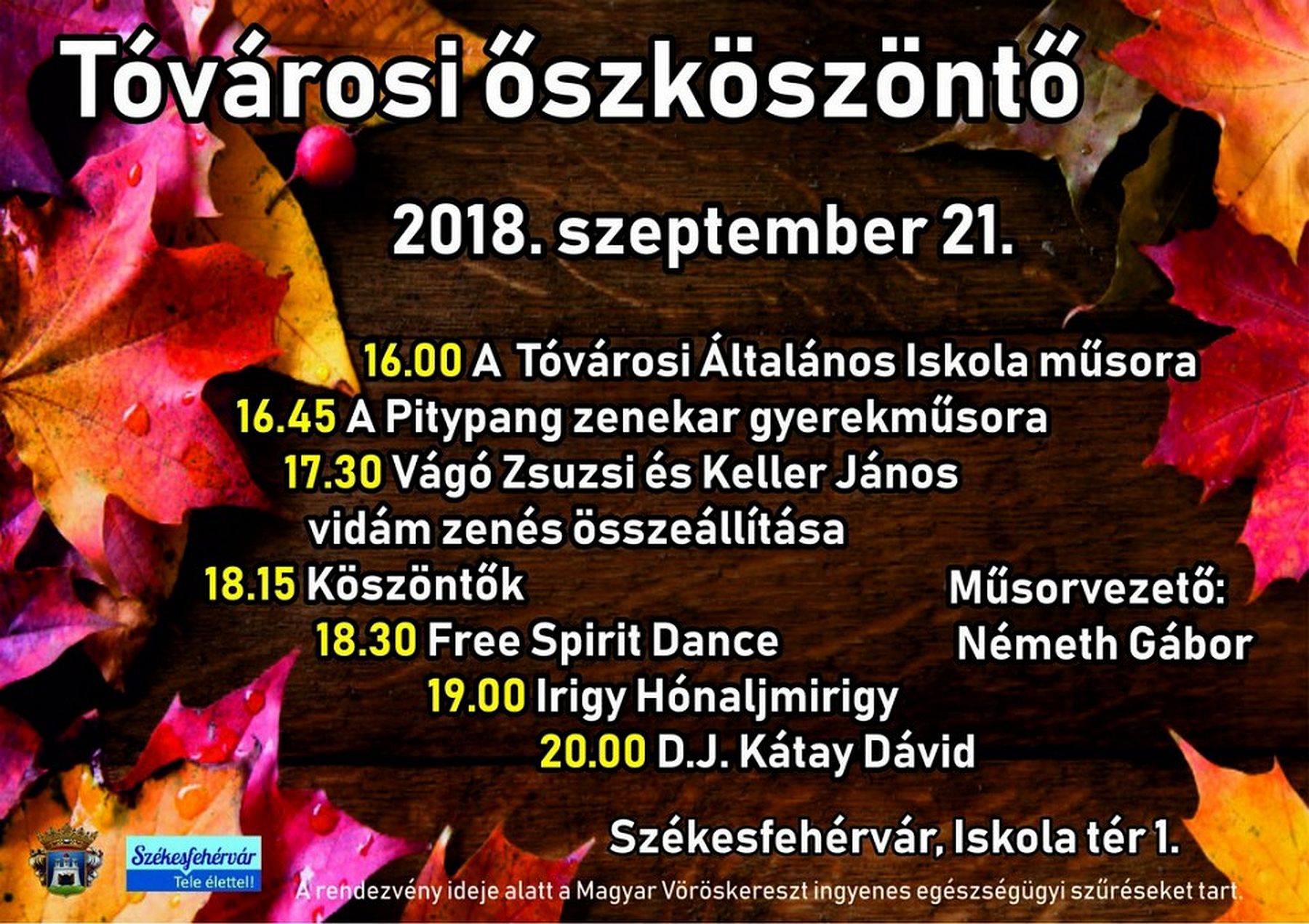 Koncertekkel és egészségügyi szűrésekkel is várja látogatóit a Tóvárosi Őszköszöntő